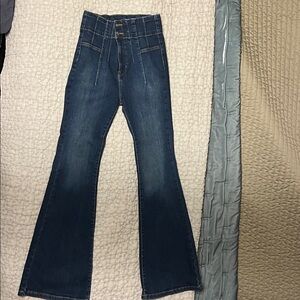 We The Free Dark Blue Flare Jeans